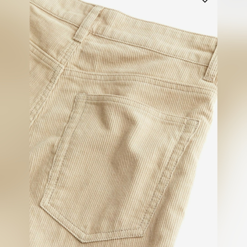 Women's Beige Corduroy Pants